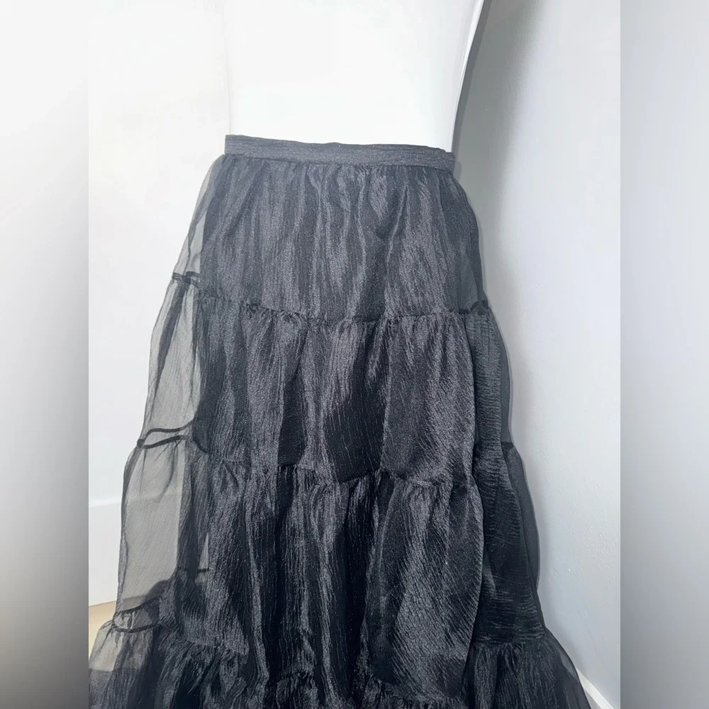 ❌SOLD❌Staud Dragon Ruffle Tulle Skirt in Black/Size 10 - Picture 5 of 10